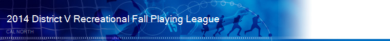 2014 District V Recreational Fall Playing League banner